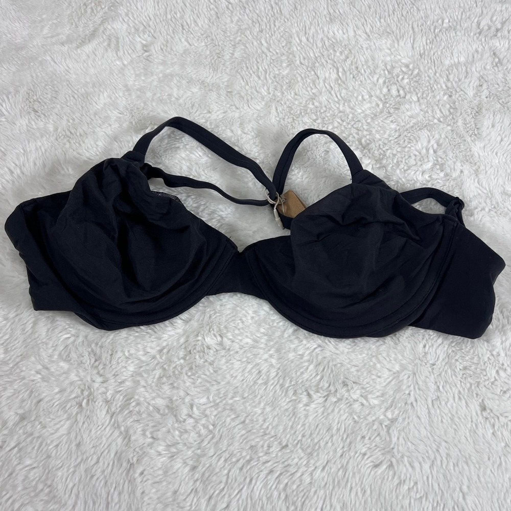SKIMS Women's Unlined‎ Underwire Bra Onyx Black BR-UWR-0234 Size 32DD NEW - Picture 3 of 11